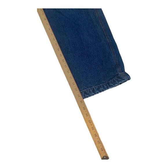 Boston Traders Men's Carpenter Flannel Lined Jeans Size 40x 32 Color Blue Denim - Picture 10 of 10